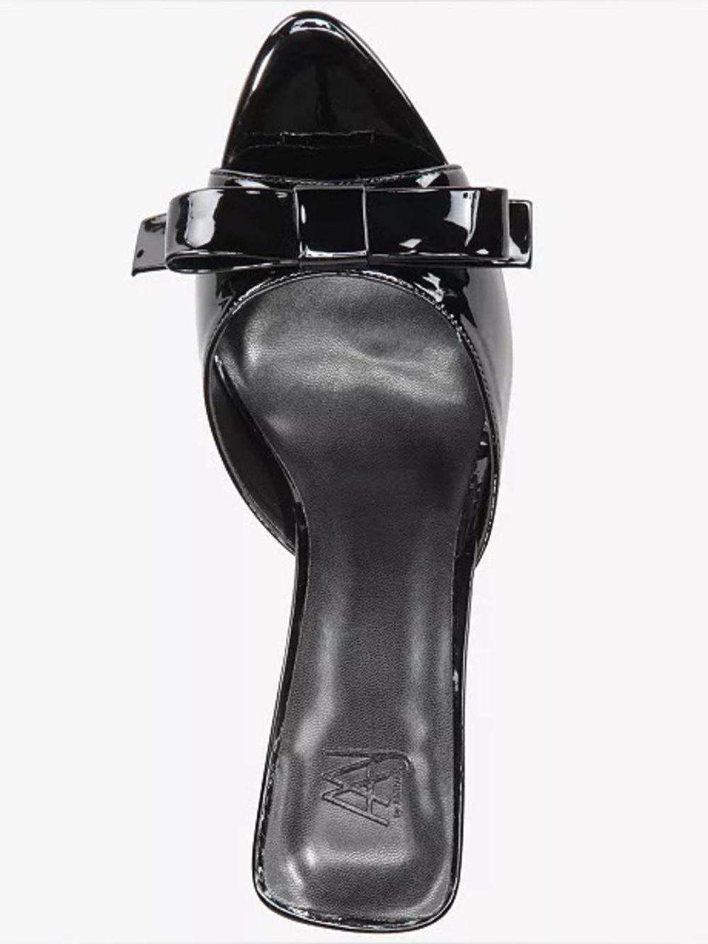 ♥️♥️AAJ By Aminah Womens Giselle Bow Mule Dress Sandals - Black - Picture 4 of 6